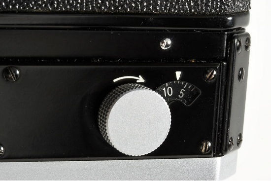 Film counter and winding knob for Nikon F High Speed Motor Drive Camera, Sapporo Winter Olympic Model, 1972