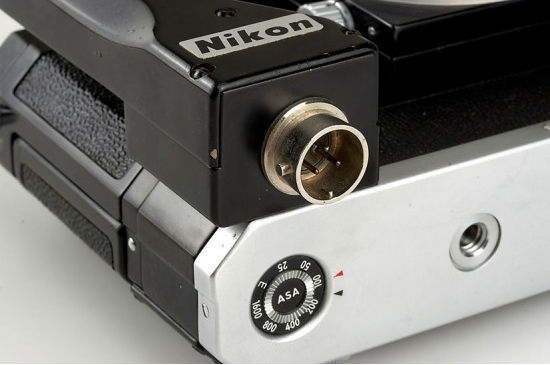 Connecting terminal of Nikon F High Speed Motor Drive Camera, Sapporo Winter Olympic Model, 1972