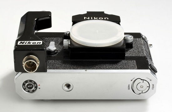 Base view of Nikon F High Speed Motor Drive Camera, Sapporo Winter Olympic Model, 1972