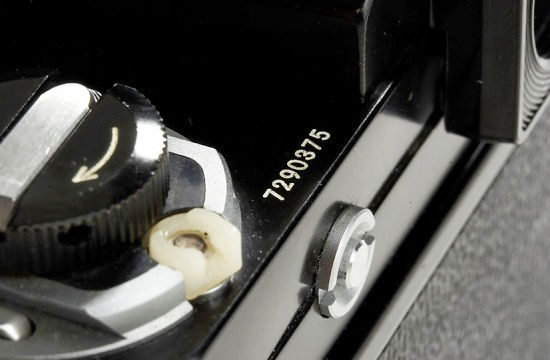 Serial Number engraved on Nikon F High Speed Motor Drive Camera, Sapporo Winter Olympic Model, 1972