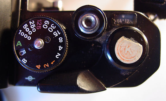 Shuter speed dial of Nikkormat EL