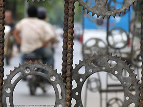 Inside a Buddhist squarter in Cambodia