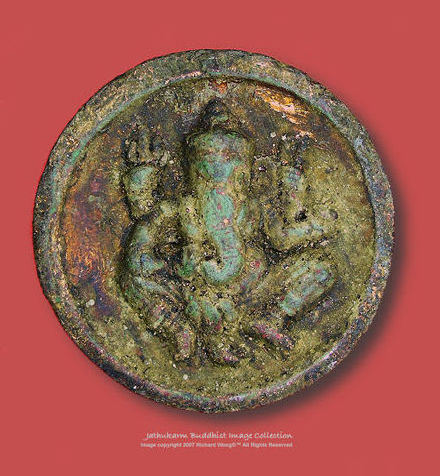 an original early older version of Jatukarm / Jathukarm /Jathukam Image Front section view with elephant (Ganish)