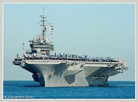 Super carrier off the coast