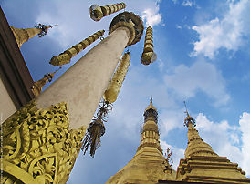 1800+ years old Sule Pagoda, Yangon, Burma..