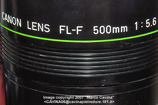 Canon FL-F FLUORITE 500mm f/5.6 Telephoto lens